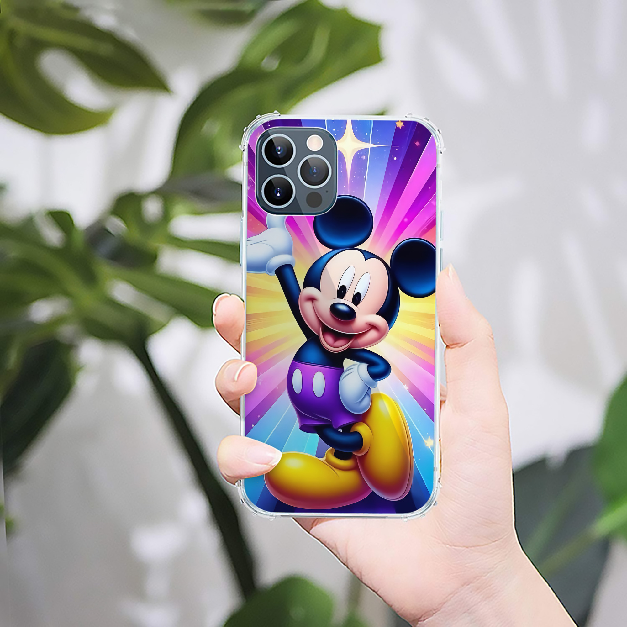 ミッキーマウス Mickey Mouse 【iPhone 12シリーズ対応】透明スマホケース（クリアソフトケース）